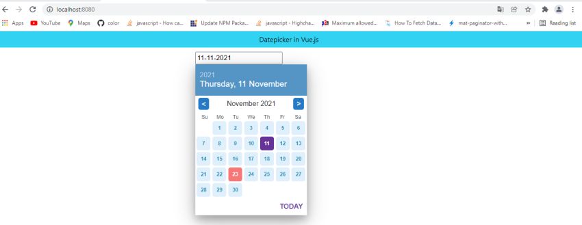 How To Add Datepicker in Vue.js App